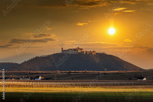 Gottweig abbey with surrounding vineyard on sunset, Wachau valley. Lower Austria. photo