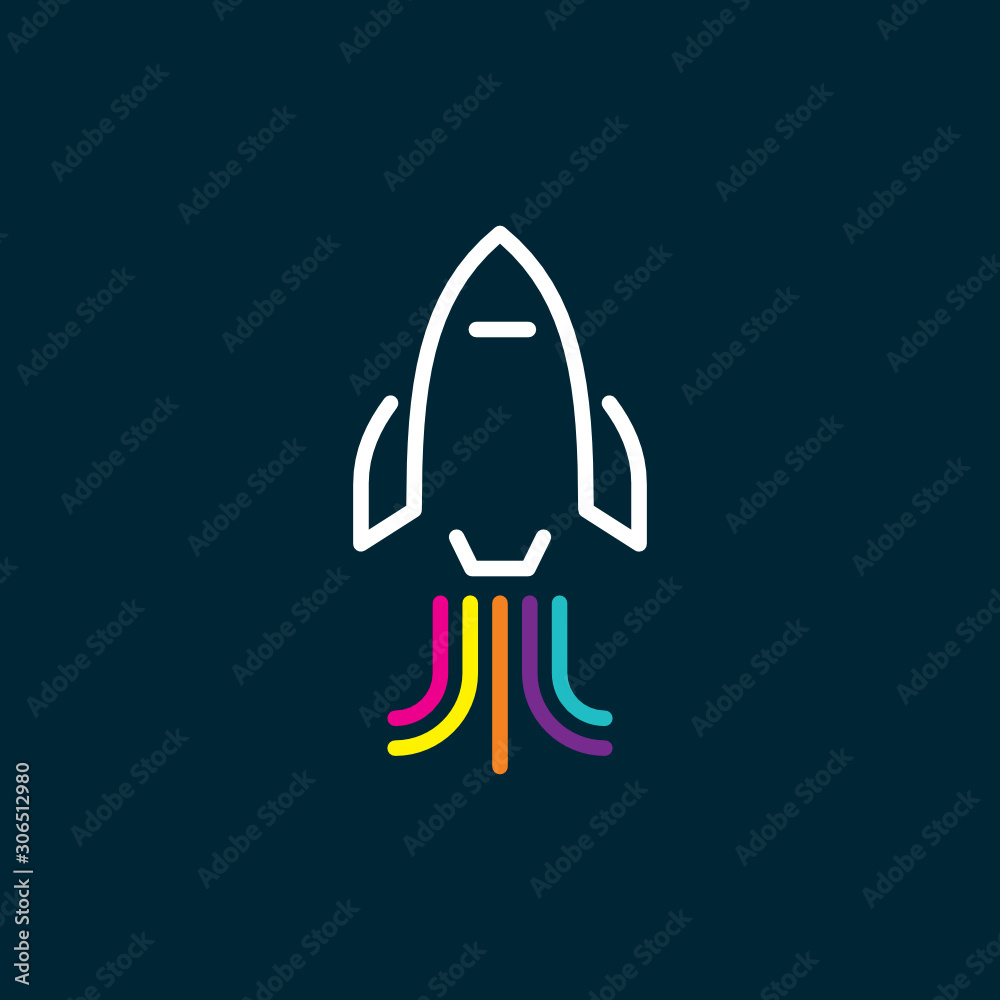Spaceship logo inspiration vector icon illustration custom logo design vector Spaceship logo inspiration vector icon illustration custom logo design vector