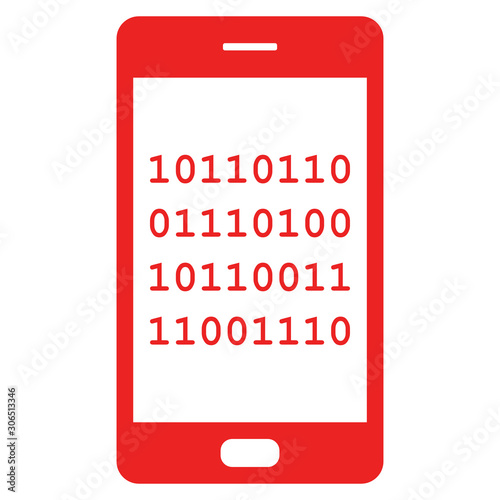 Binärcode und Smartphone