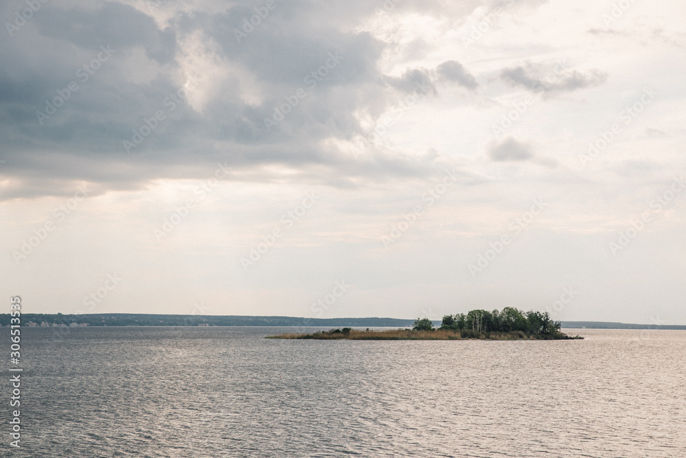 island in the center of the Kiev sea island in the center of the Kiev sea