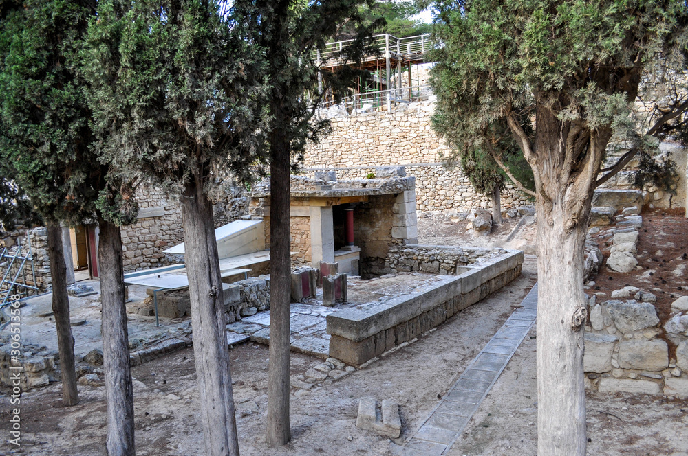 Stone ruins of the ancient city of Knossos in Crete, Greece Stone ruins of the ancient city of Knossos in Crete, Greece
