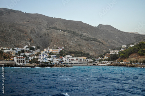 Chora-Sfakion is a village in Greece in the South of the island of Crete, on the coast of the Libyan sea, located at the end of the Imbros gorge, 74 km South of Chania. © Maxim