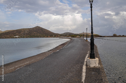 Car's road on the other island (Crete island)