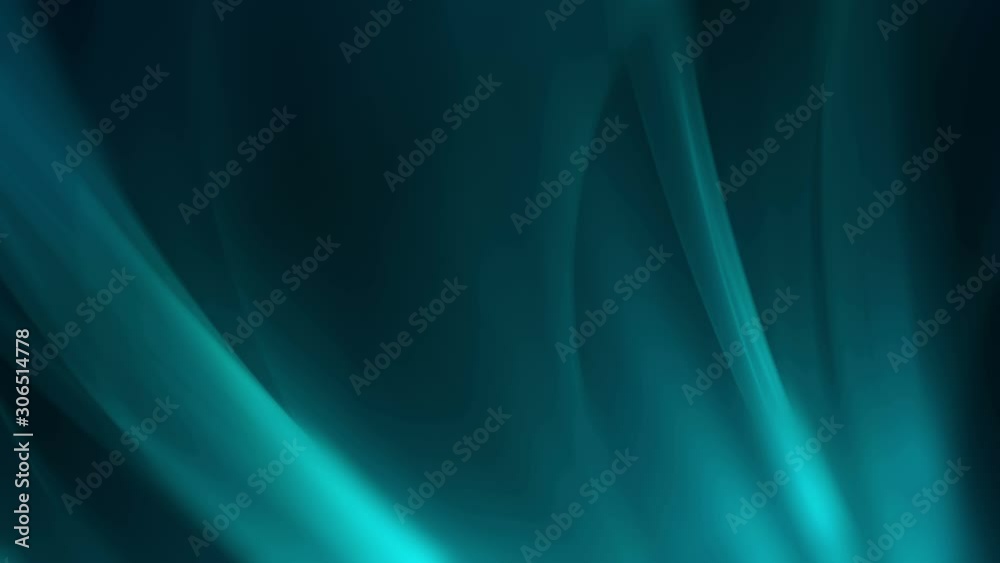 Motion teal magic rays waves motion lighting effects on background. 4K UHD video loop seamless animation.