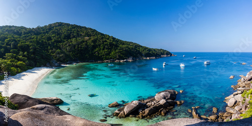 Beautiful tropical beach and ocean on a small island (Similan Islands)