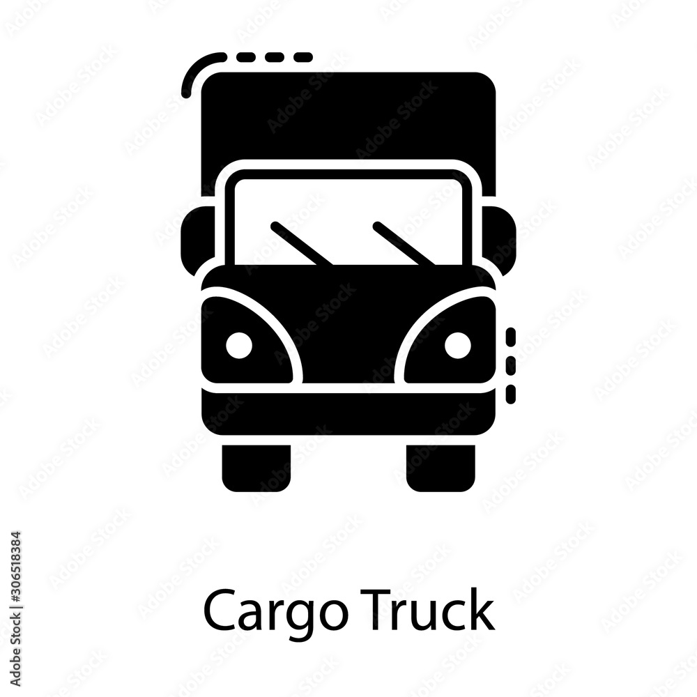 Obraz premium Truck Solid Vector 