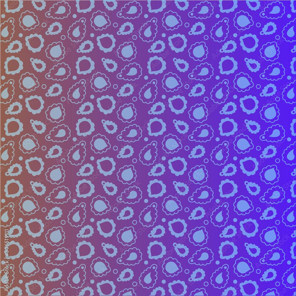 Patterned background in Indian style. Gradients.