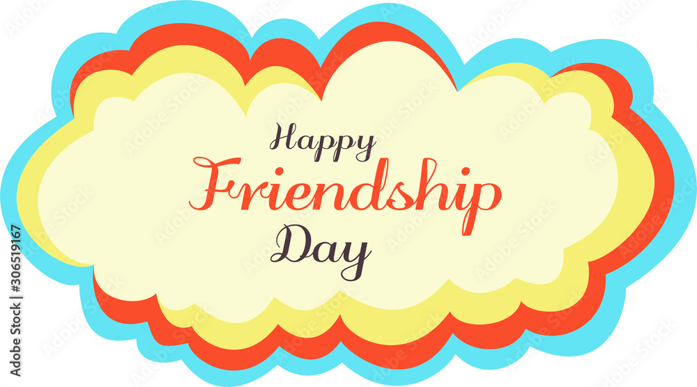 Happy Friendship Day Logo. Vector.