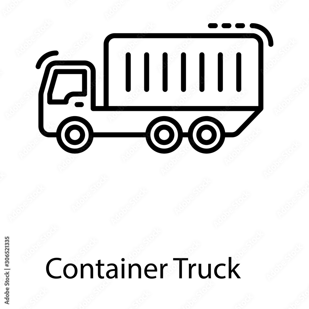  Container Truck Vector 