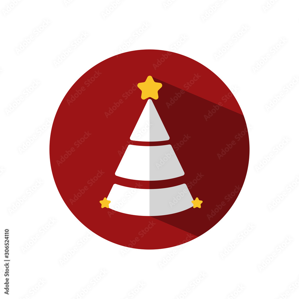 Christmas tree flat icon. Design template vector Christmas tree flat icon. Design template vector