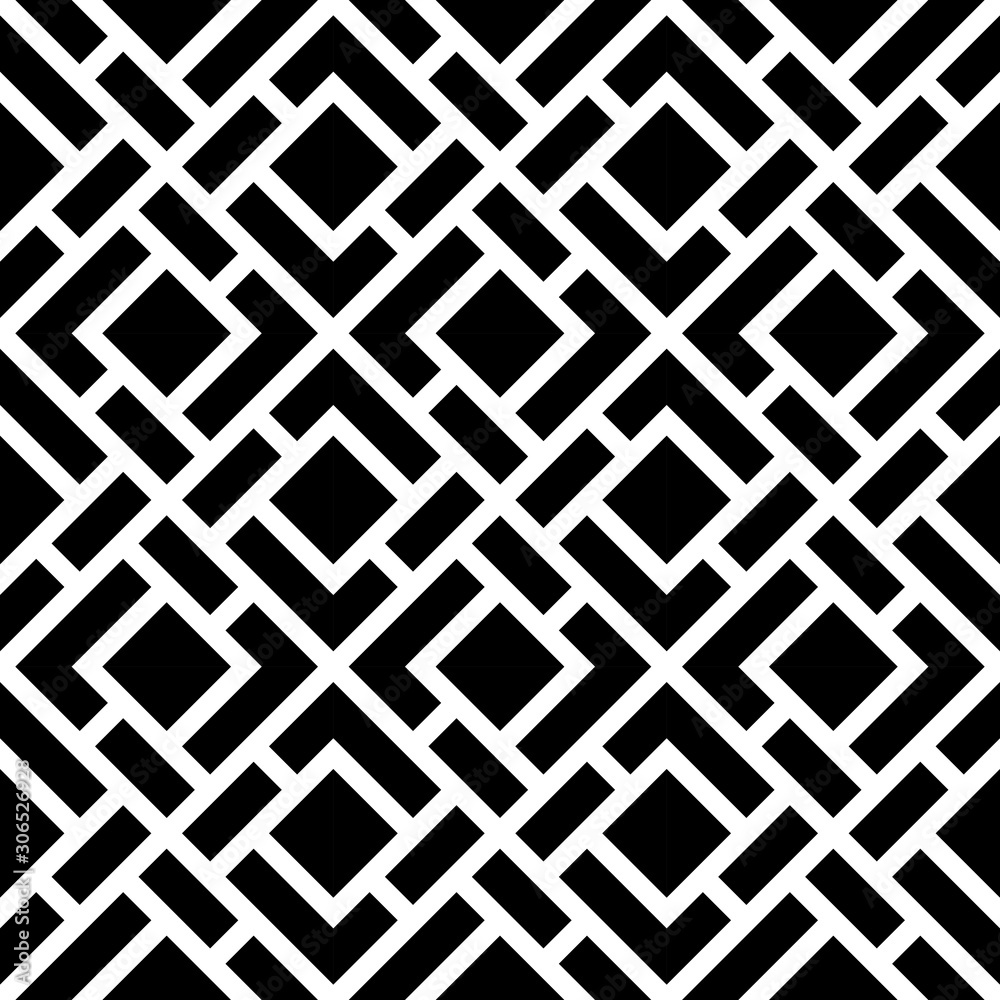 Geometric shape seamless background pattern. Black, white. Geometric shape seamless background pattern. Black, white.