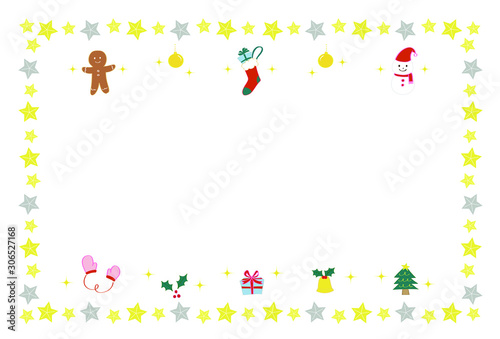 クリスマス　フレーム　メッセージカード