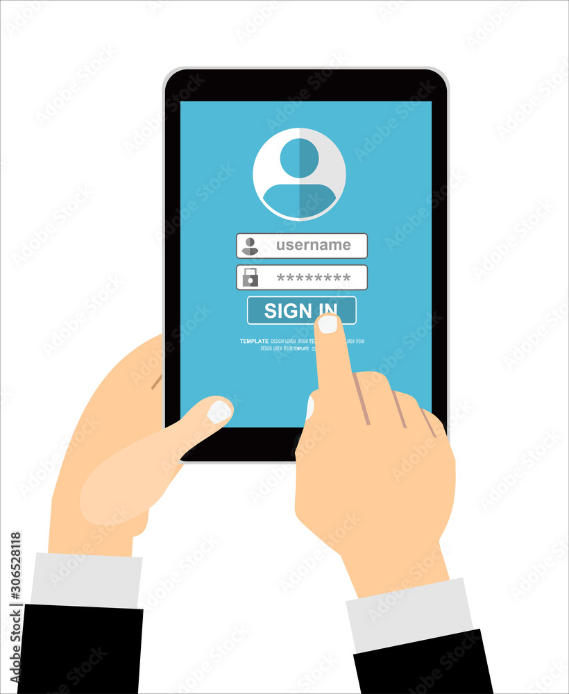 Paying taxes online on screen. Flat vector illustration. Paying taxes online on screen. Flat vector illustration.