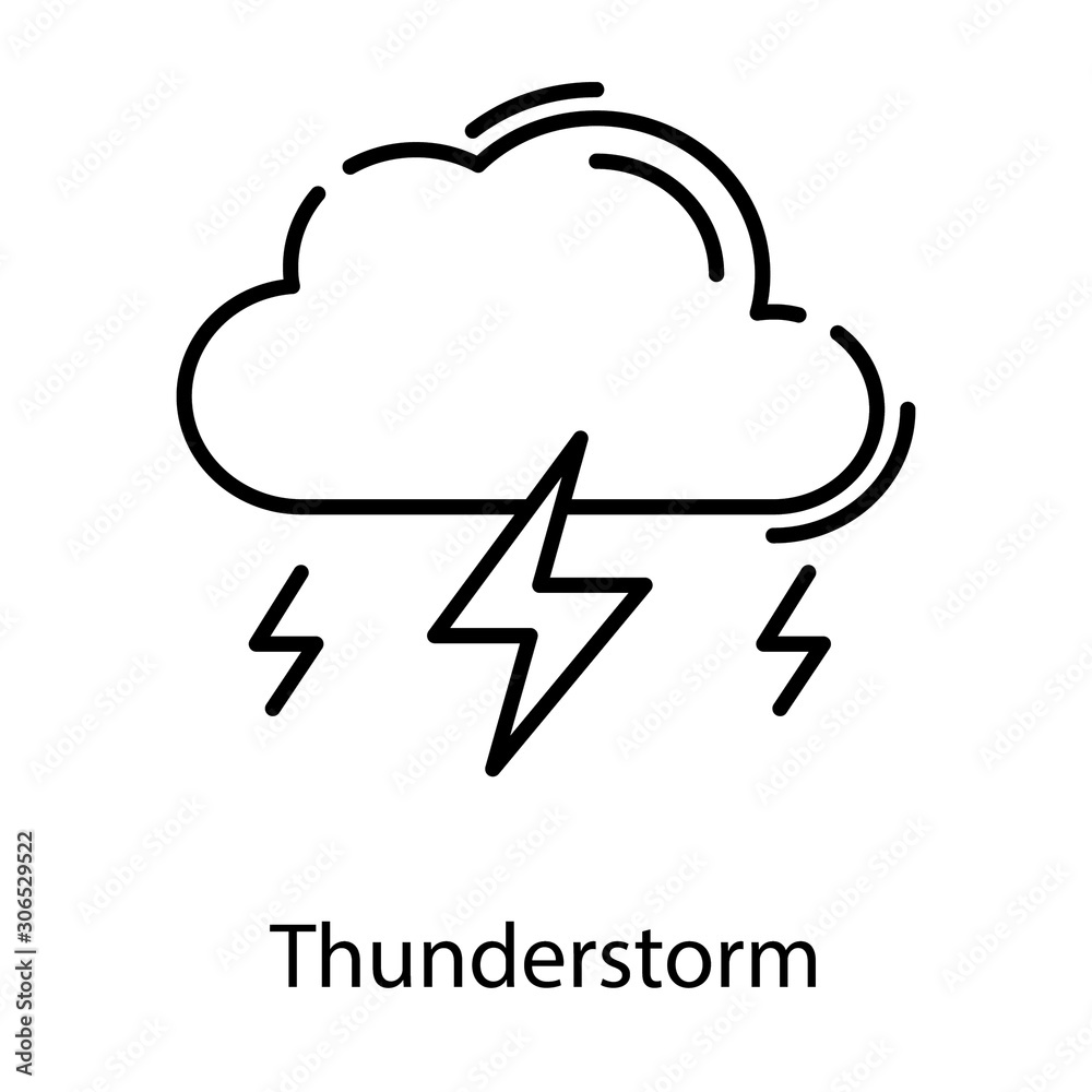 Weather Thunderstorm Vector Weather Thunderstorm Vector