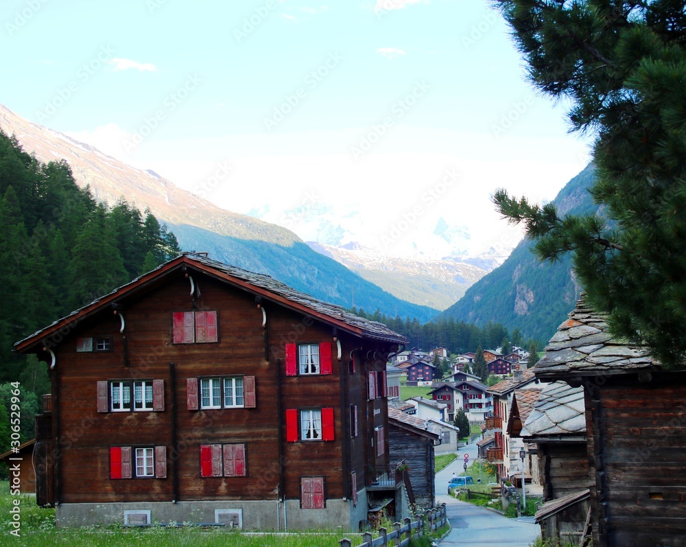 Walliser Hütten in der Schweiz