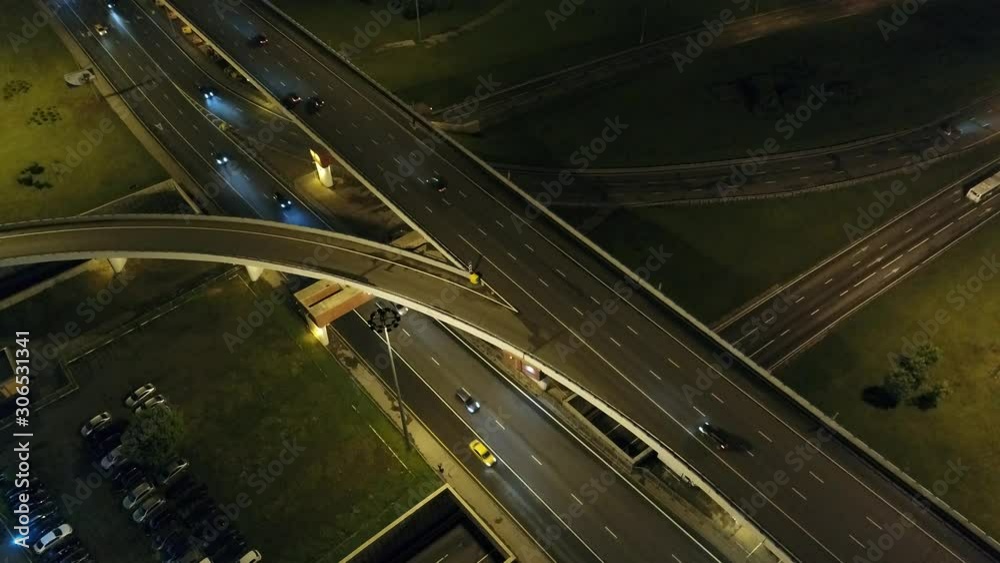 A modern flyover road junction in a large megapolis A modern flyover road junction in a large megapolis