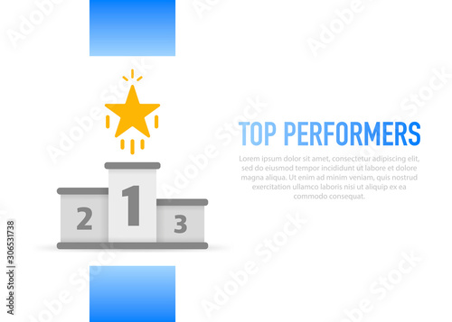 Top Performers. Website template designs. Vector illustration.