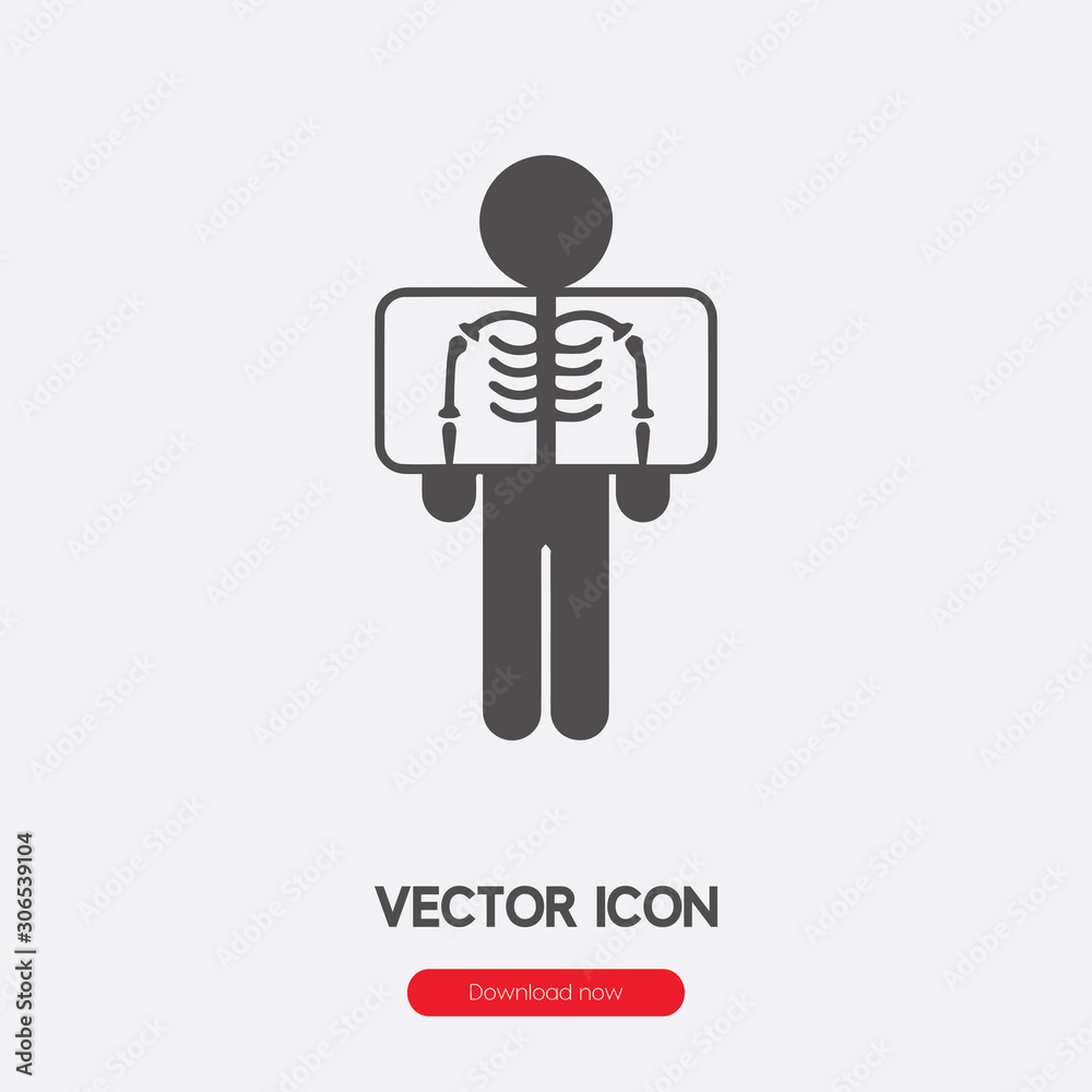 X-ray icon vector. Linear style sign for mobile concept and web design ...