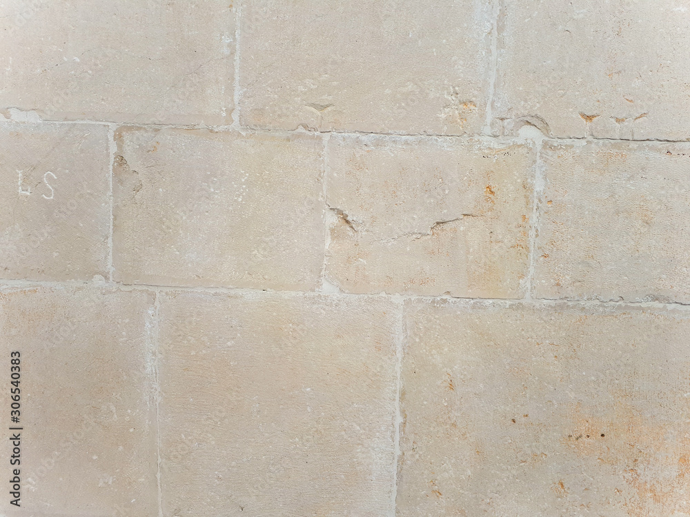 Naklejka premium Texture of stone walls of a castle in Croatia