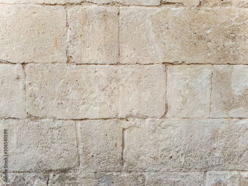 Texture of stone walls of a castle in Croatia