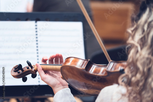 Musicians, orchestra and musical instruments