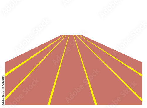 trackway a road to the future design illustration on white background