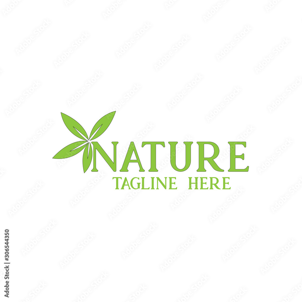 Fototapeta premium leaf vector logo design template