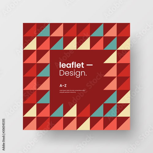Amazing business advertisement vector mural art square banner mock up. Modern corporate abstract geometric illustration design layout background. Company identity quadrangle texture brochure template.