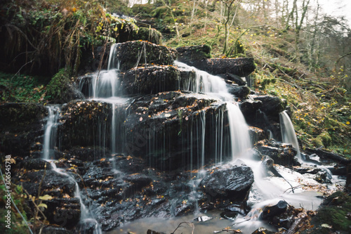 Waterfall in the forest  Birks of Aberfeldy  Scotland.