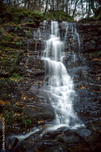 Waterfall in the forest  Birks of Aberfeldy  Scotland.