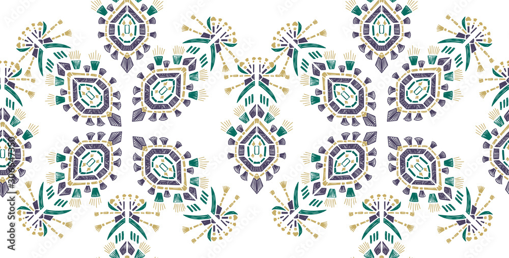Old style ikat color etnical tribal hand - drawn pattern navajo motif for packing, wallpaper, batik. Old style ikat color etnical tribal hand - drawn pattern navajo motif for packing, wallpaper, batik.