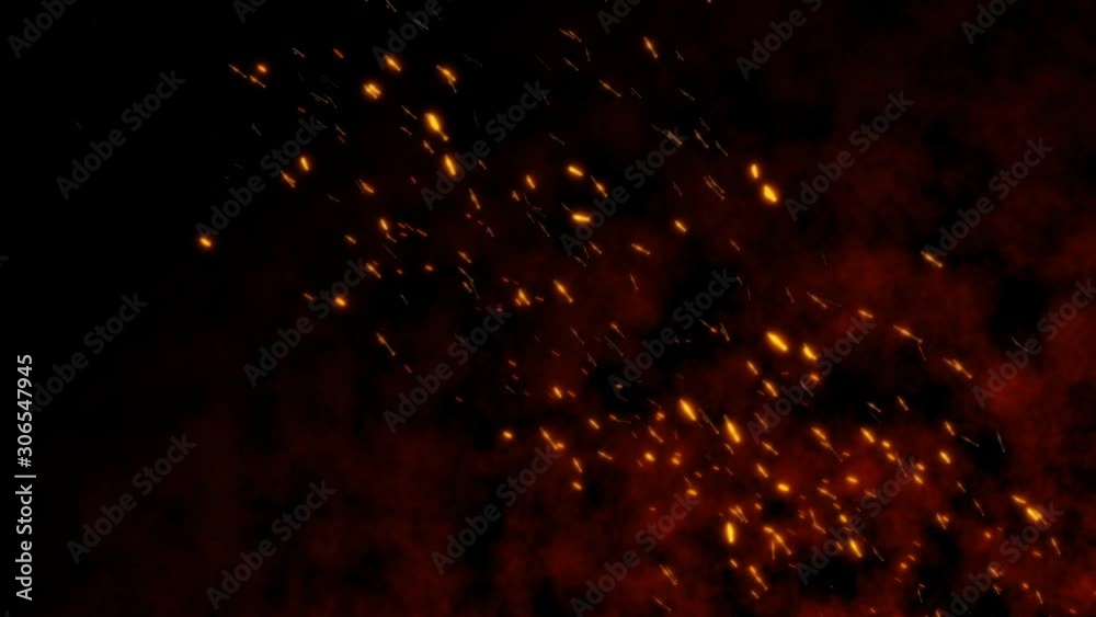 Burning red hot flying sparks fire in the night sky. Beautiful abstract background flying on black background. Burning red hot flying sparks fire in the night sky. Beautiful abstract background flying on black background.