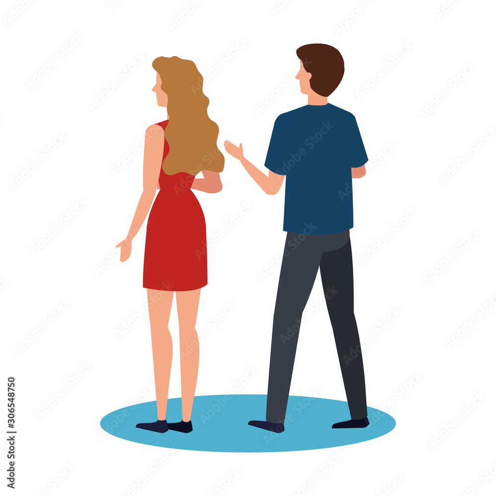 Couple of woman and man design, Relationship love romance holiday and together theme Vector illustration Couple of woman and man design, Relationship love romance holiday and together theme Vector illustration