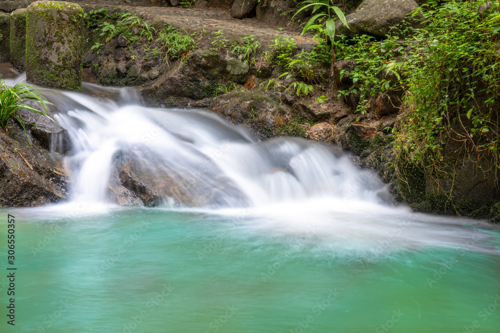 Fototapeta premium Waterfall in forest at Nation park, Northern, Thailand.