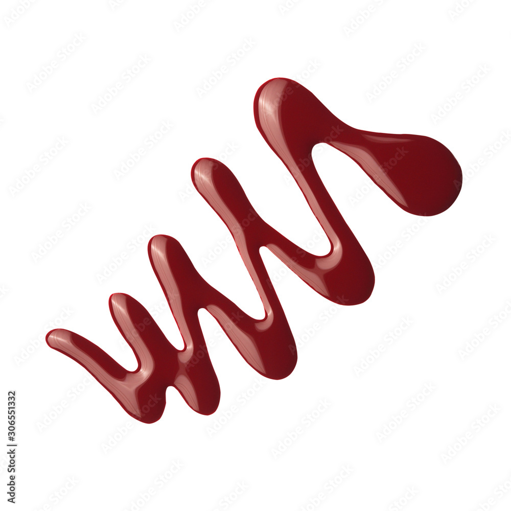 Blot of dark red nail polish isolated on white Blot of dark red nail polish isolated on white