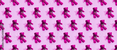 Isometric seamless pattern. .Cute teddy bear.  Use for print