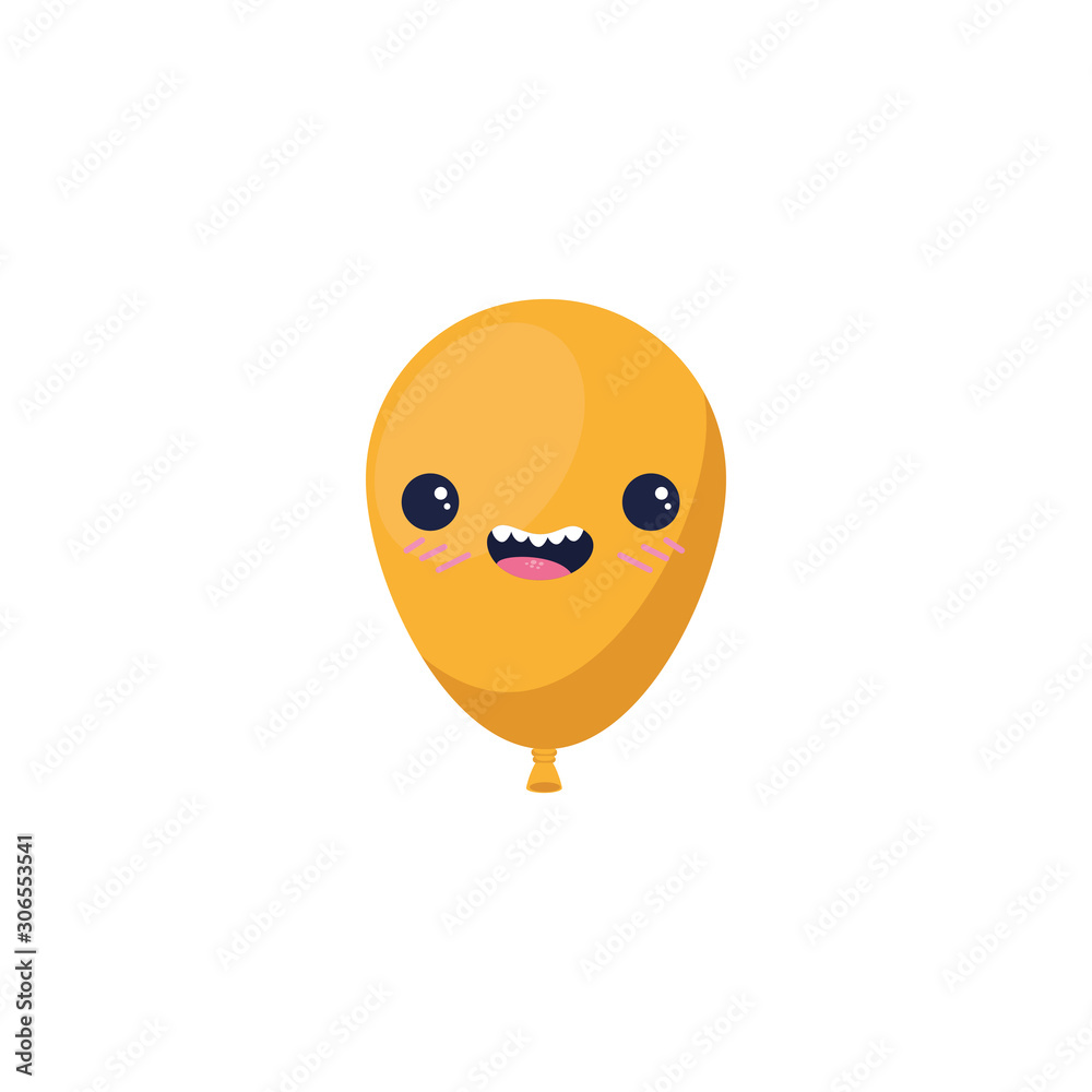 Balloon cartoon design, Party happy birthday festival celebration holiday decoration enjoyment and entertainment theme Vector illustration Balloon cartoon design, Party happy birthday festival celebration holiday decoration enjoyment and entertainment theme Vector illustration
