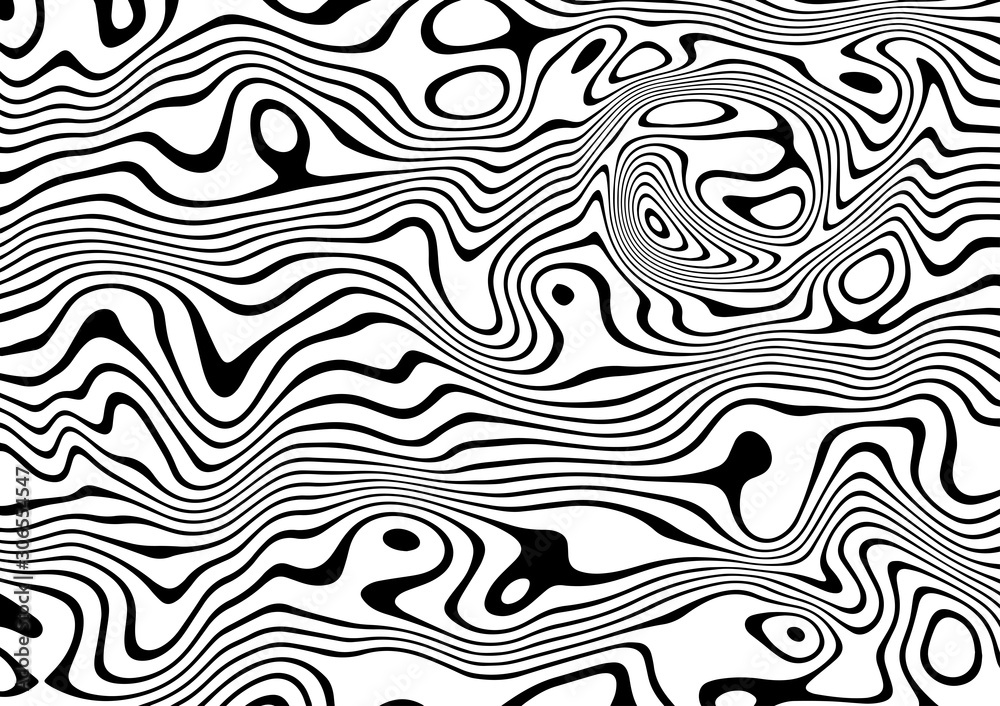 Black and white curve Abstract background Vector