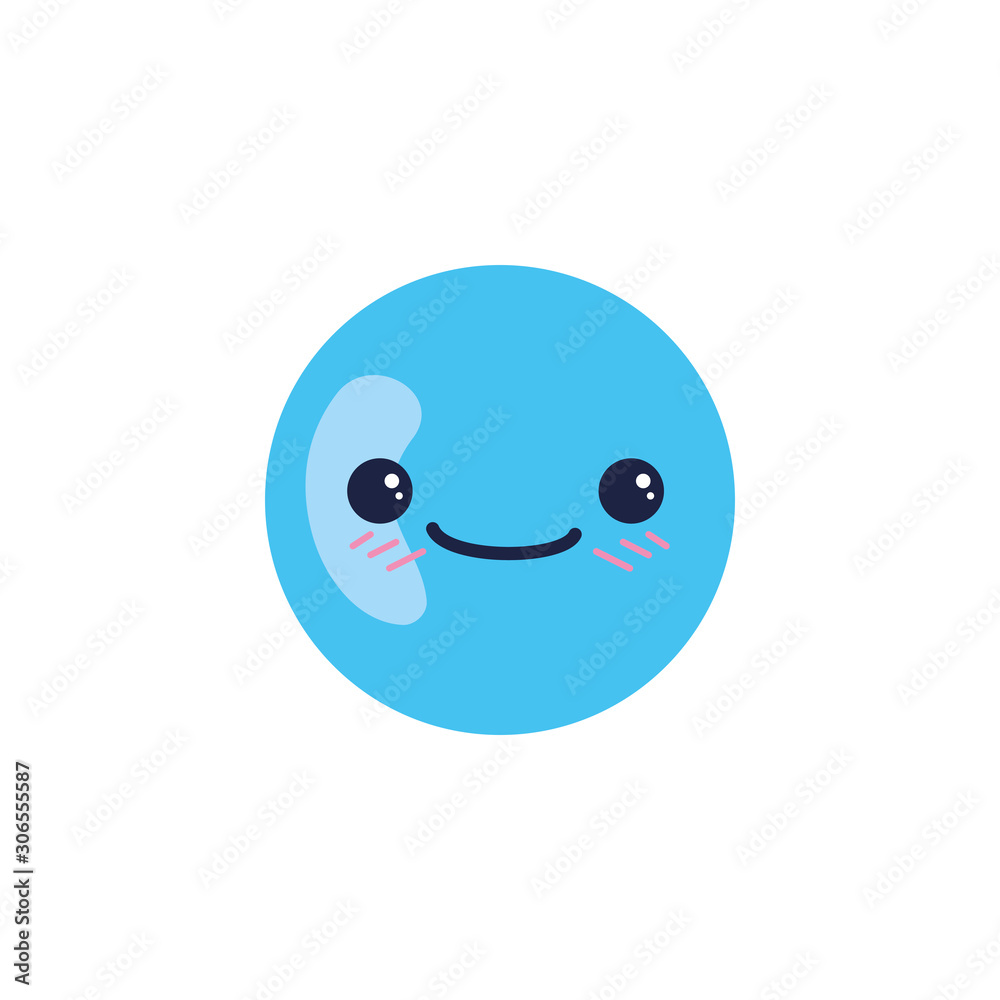 Sphere cartoon design, Kawaii expression cute character funny and emoticon theme Vector illustration Sphere cartoon design, Kawaii expression cute character funny and emoticon theme Vector illustration