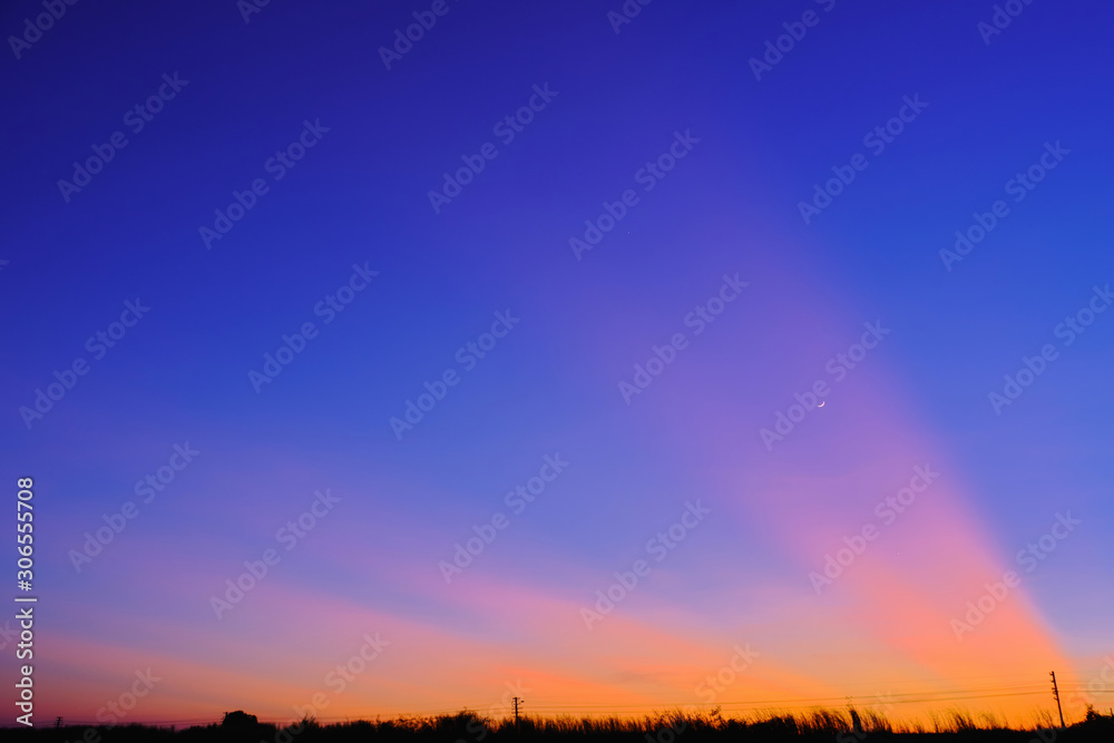 Twilight landscape, Sky sunset nature beautiful Twilight landscape, Sky sunset nature beautiful