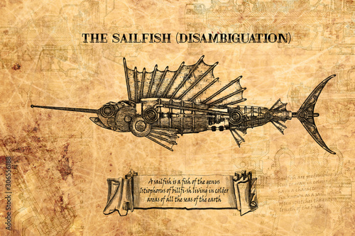 Steampunk style fish