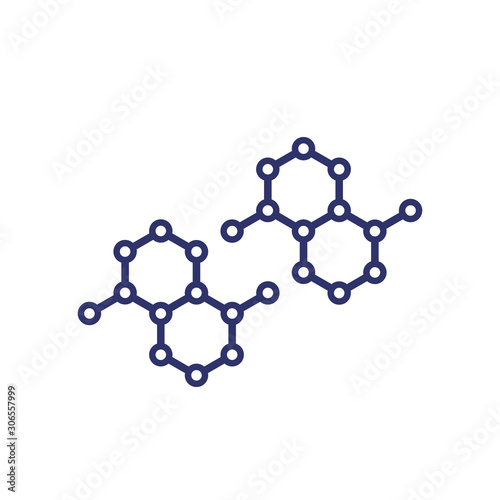 graphene, nano structures vector icon