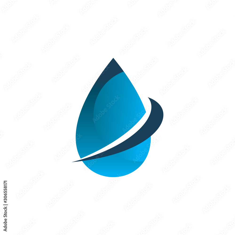 Fototapeta premium modern color water drop logo design