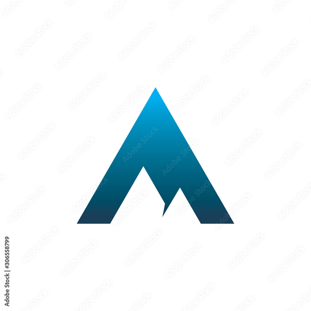 triangle mountain color logo design triangle mountain color logo design