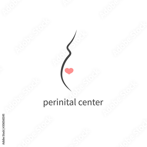 pregnancy icon with heart