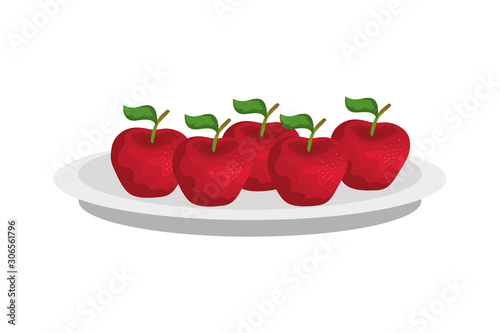 Apples design, Fruit healthy organic food sweet and nature theme Vector illustration photo