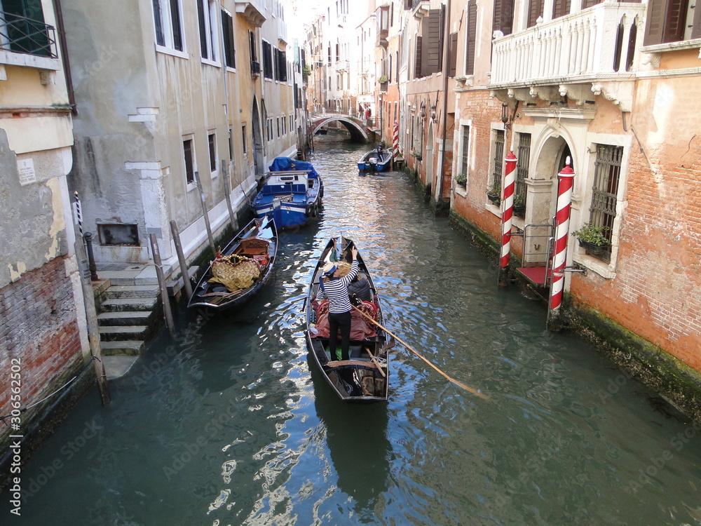 Venice, italy. Architecture, canals, sculptures, gondolas, basilicas.