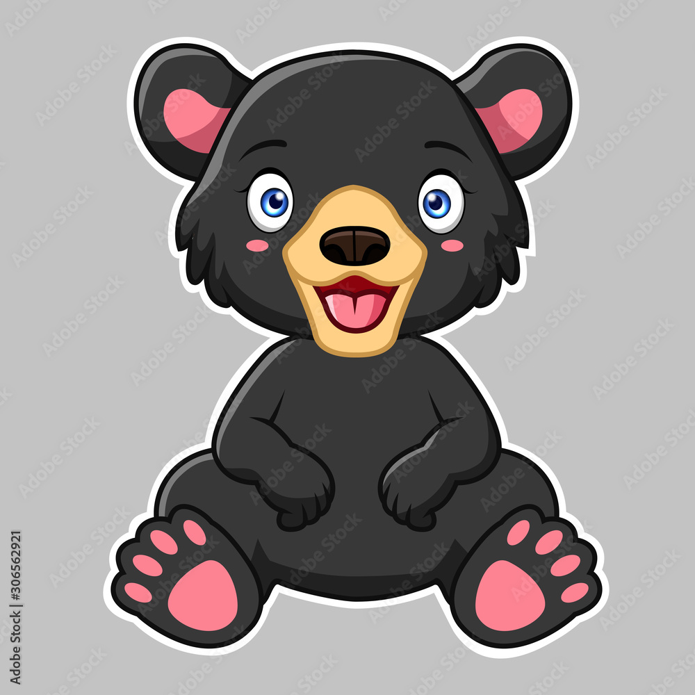 Cartoon of honey bear . Vector illustration. Cartoon of honey bear . Vector illustration.
