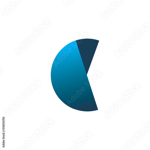 Free Download circle half color logo design - GFXLoad