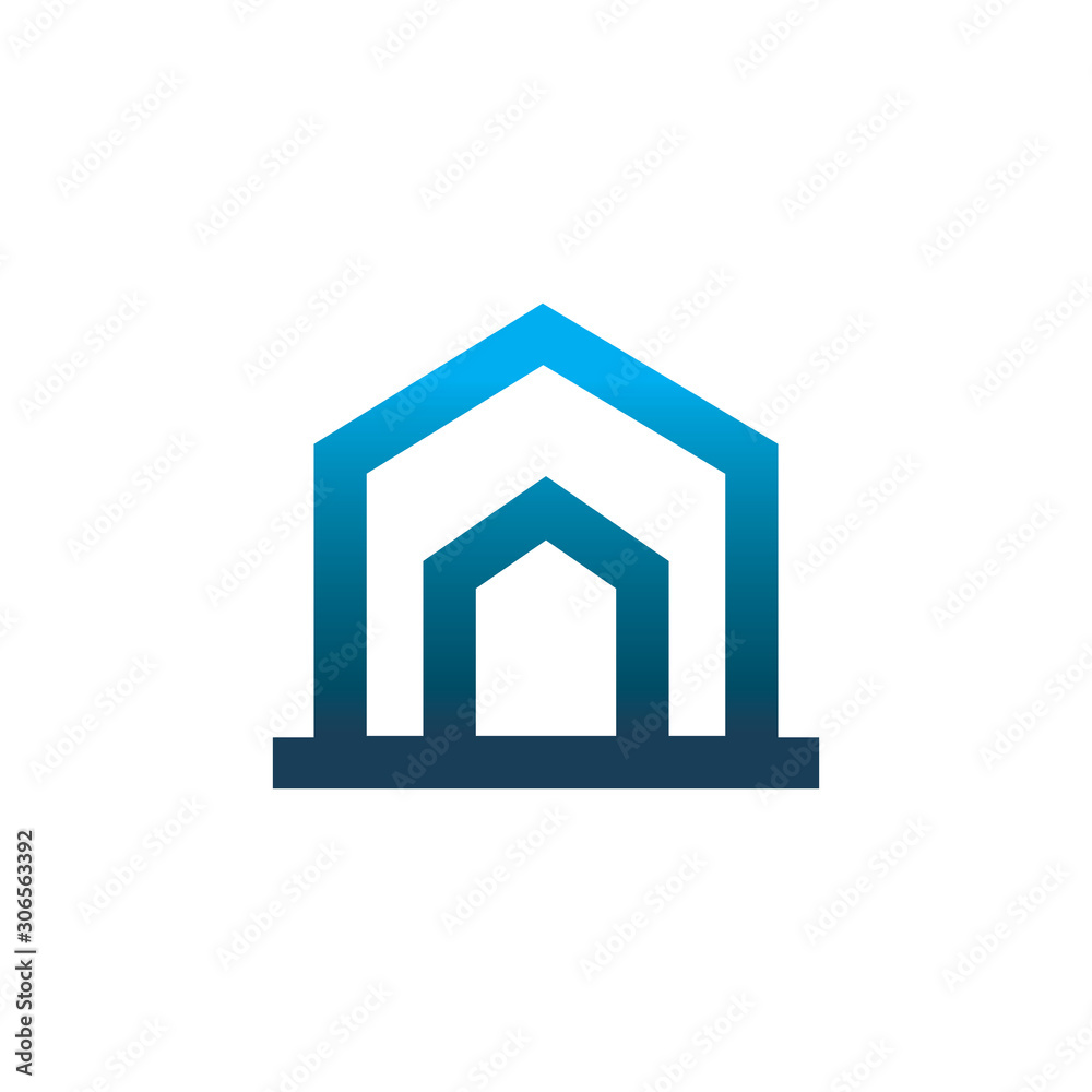 building house line logo design building house line logo design